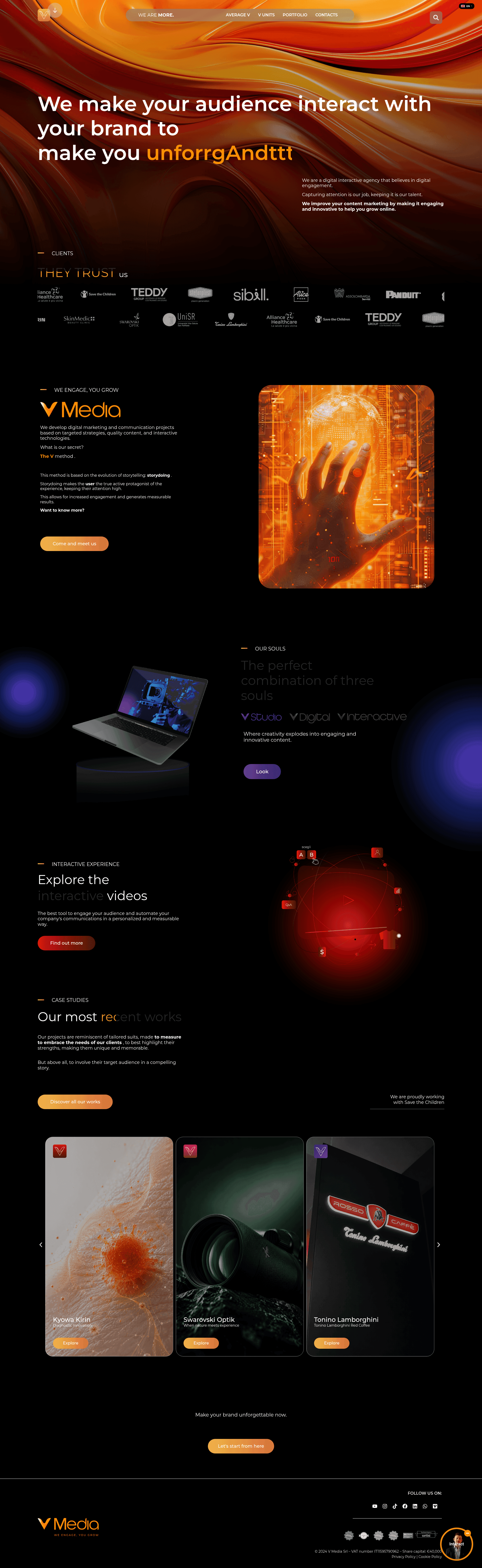 V Media website screenshot