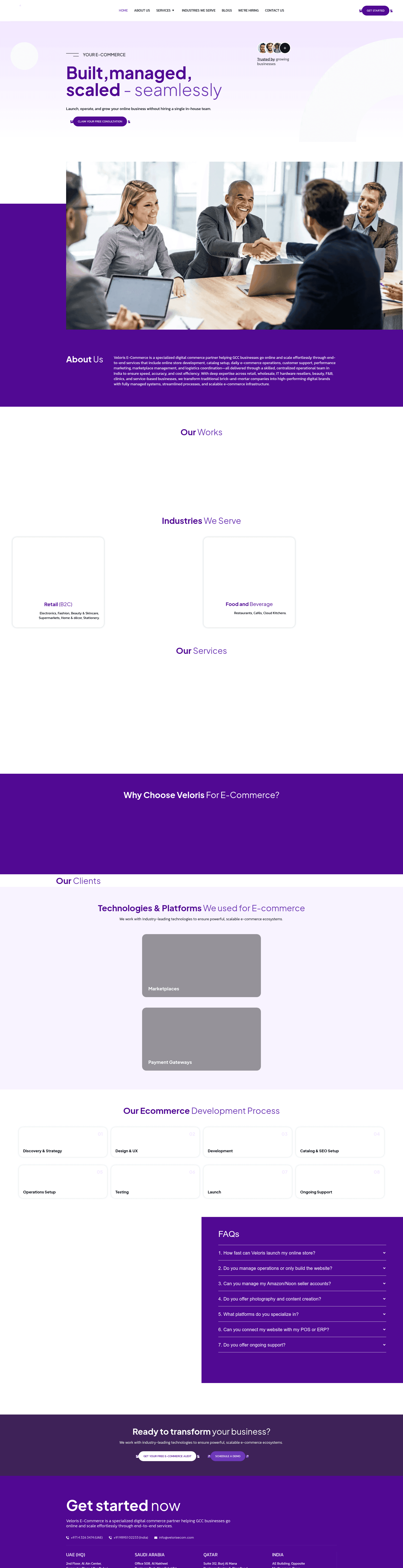 Velorisecom website screenshot