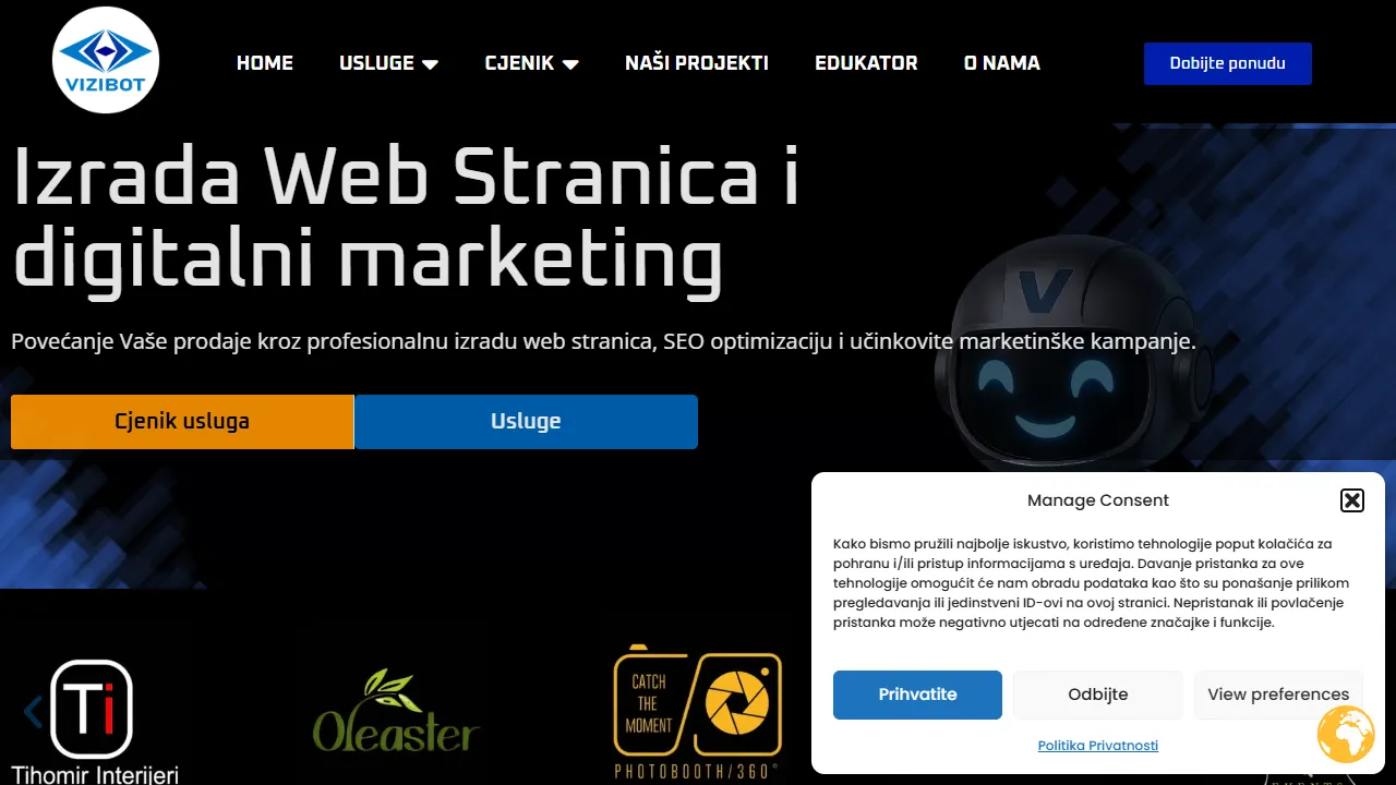 Screenshot of Vizibot