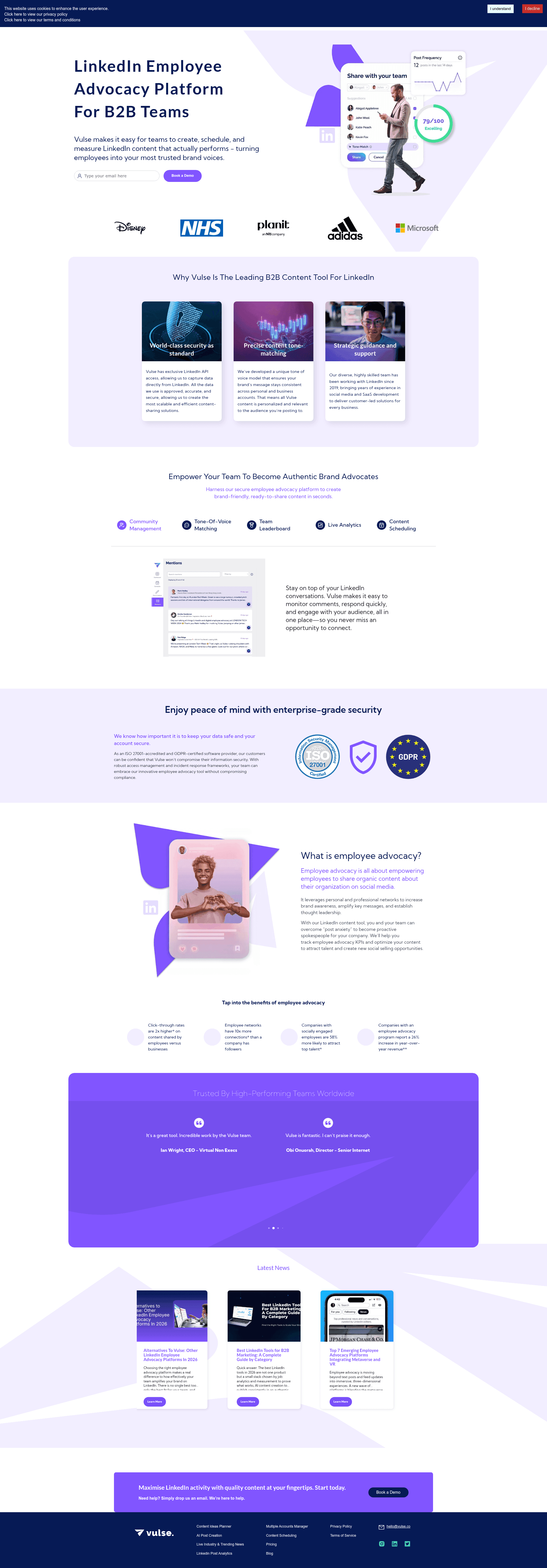 Vulse website screenshot