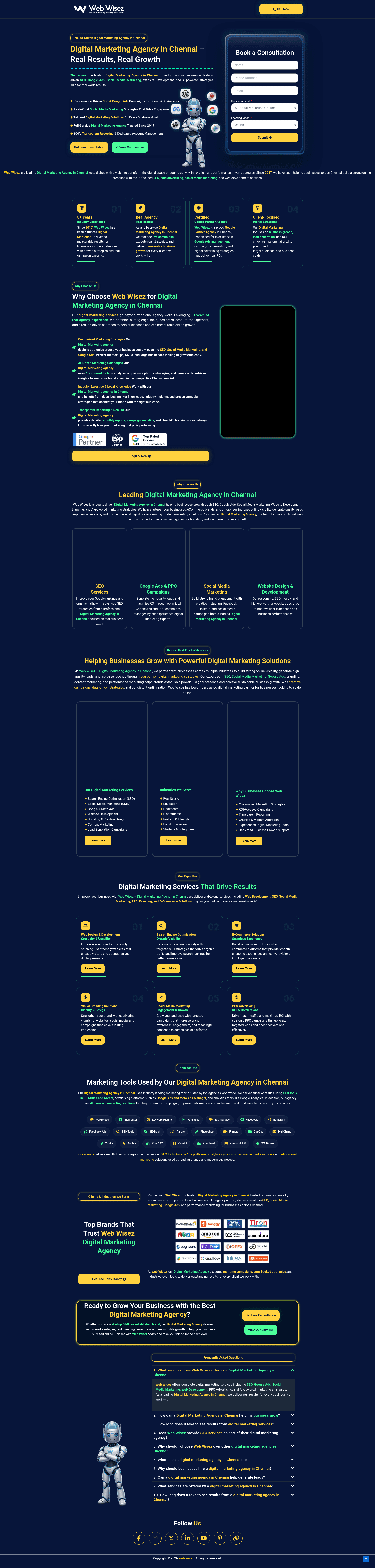 Web Wisez Agency website screenshot