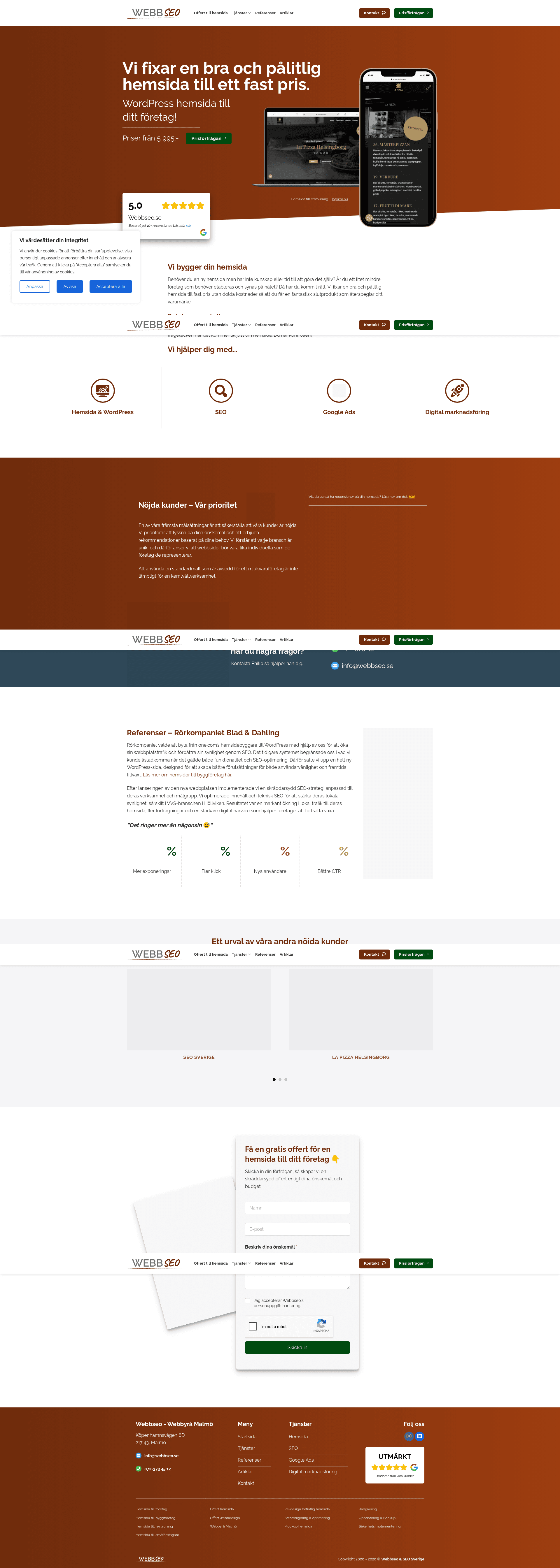 Webbseo website screenshot