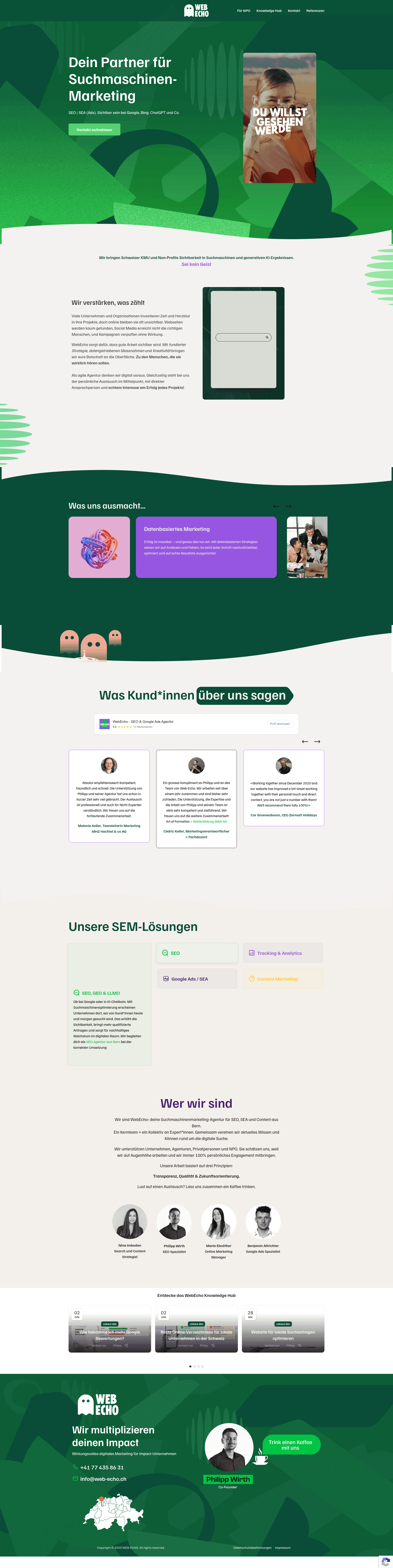 WebEcho website screenshot