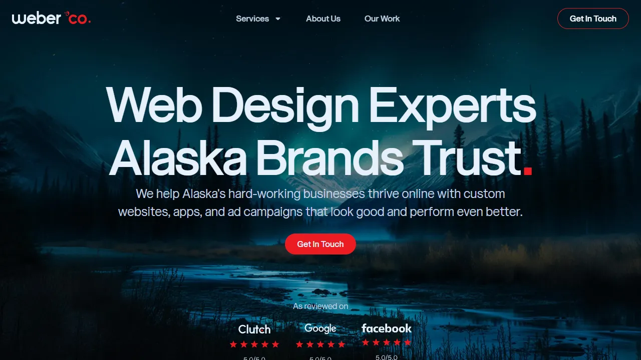 Weber & website screenshot