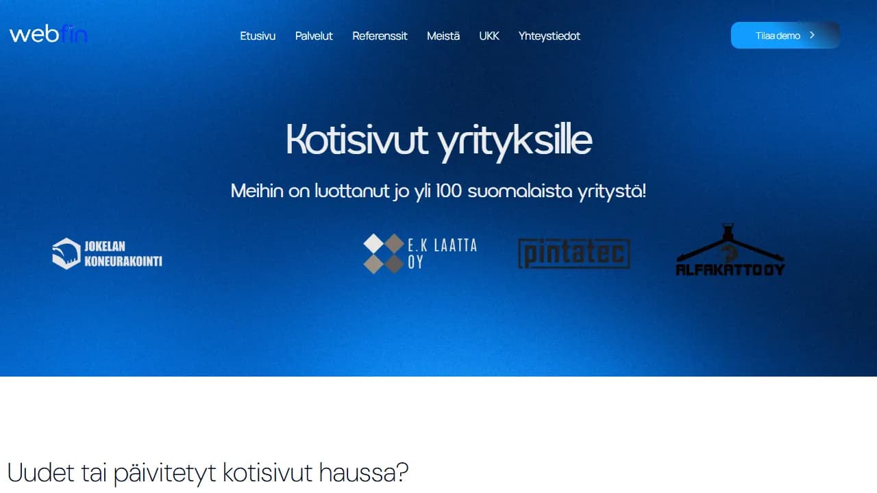 WebFin website screenshot