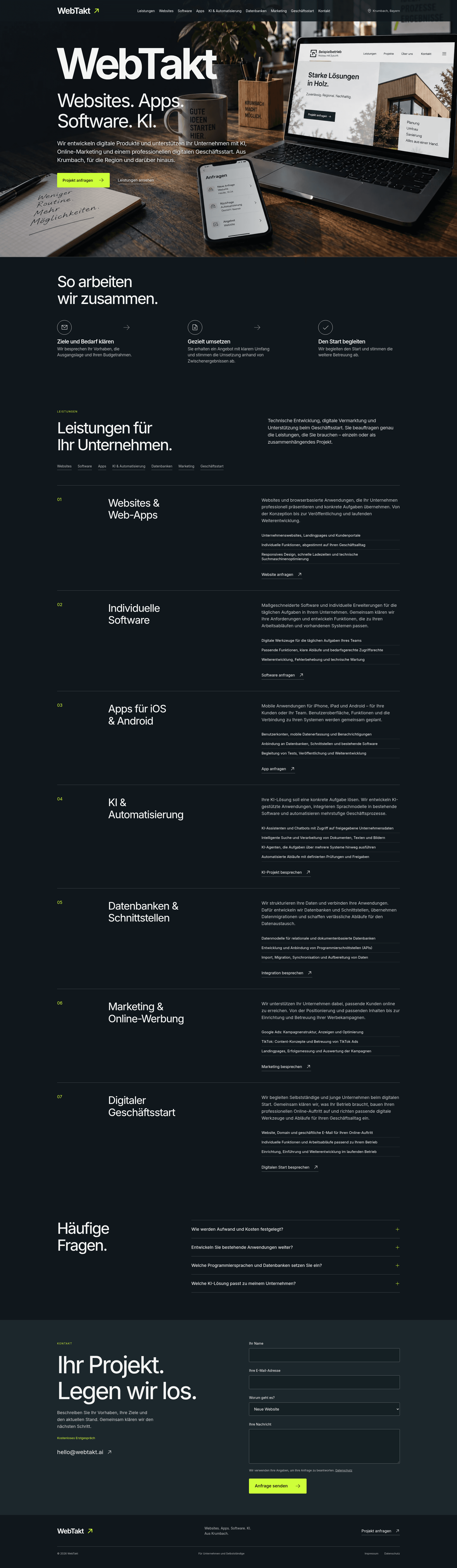 webtakt website screenshot
