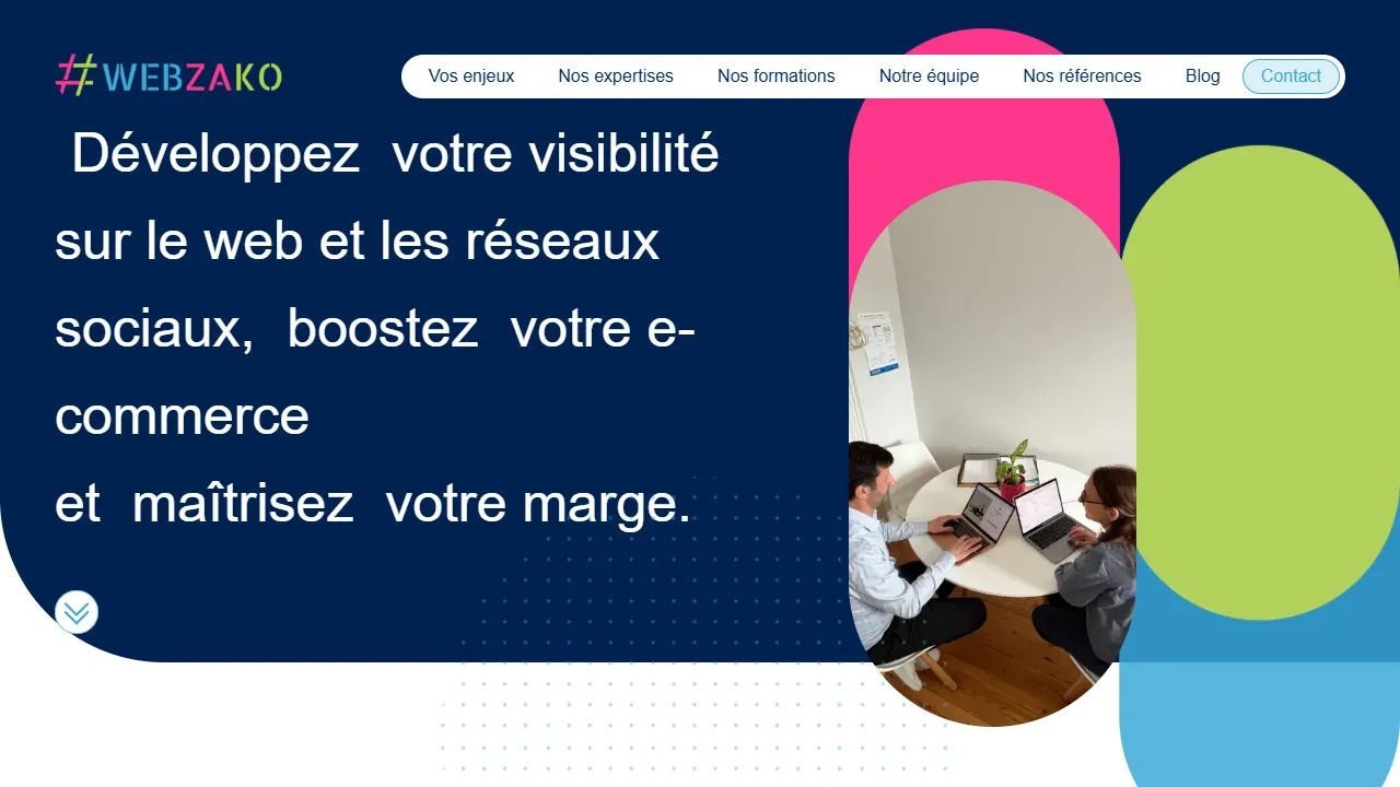Webzako website screenshot