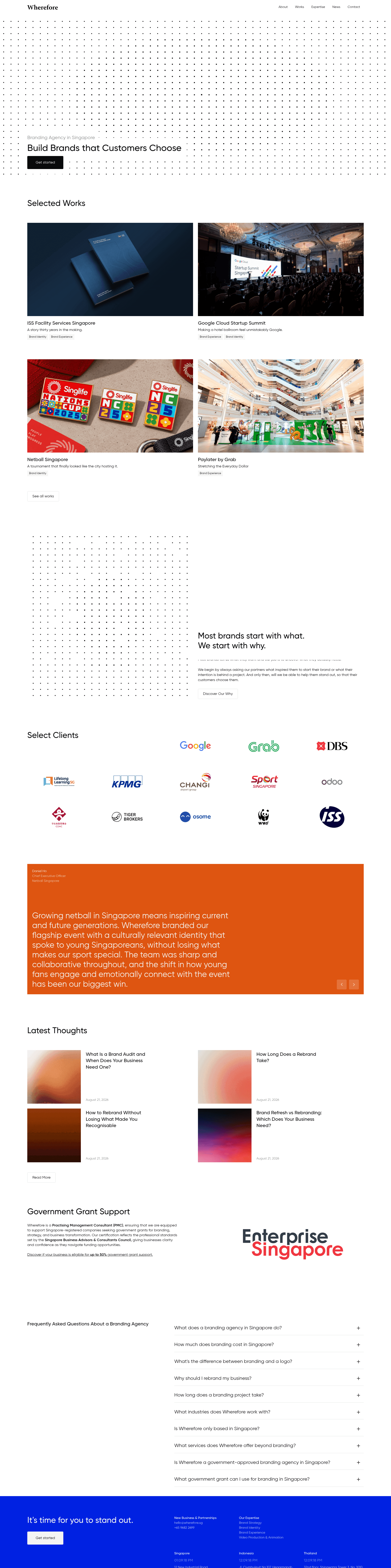 WhereFore website screenshot