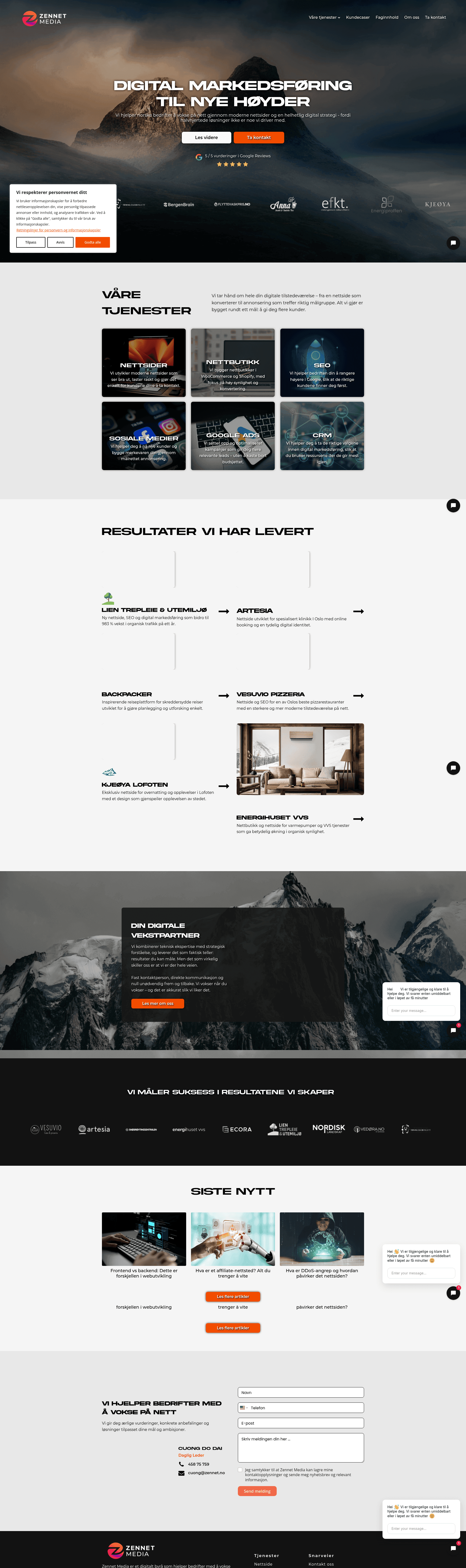 Zennet Media website screenshot