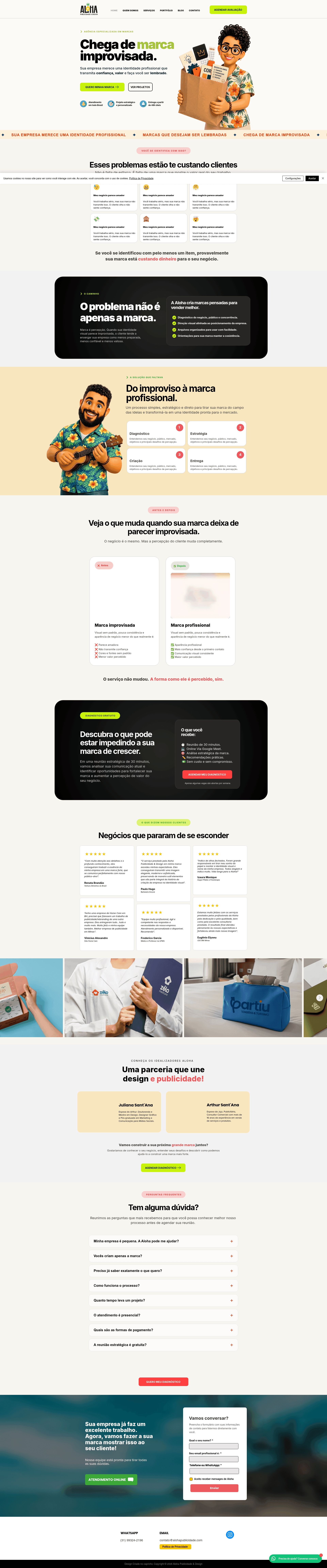 Aloha Publicidade e Design website screenshot