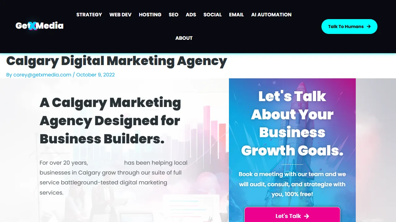 Get X Media - Calgary website screenshot