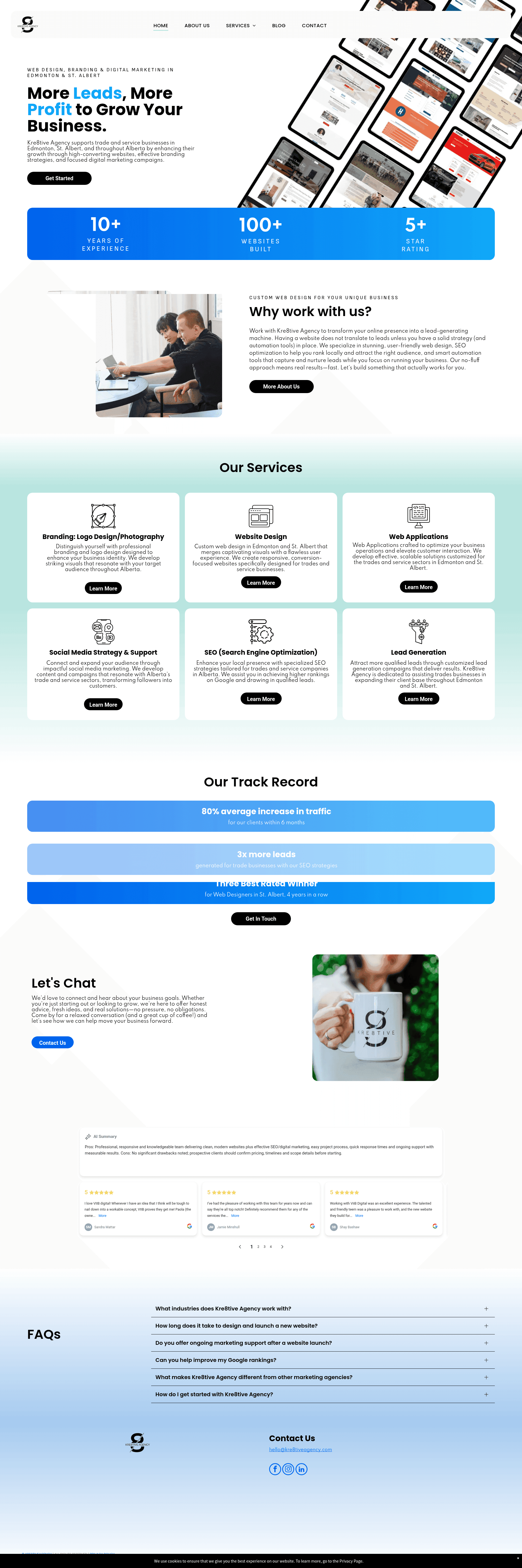 Kre8tive Agency website screenshot