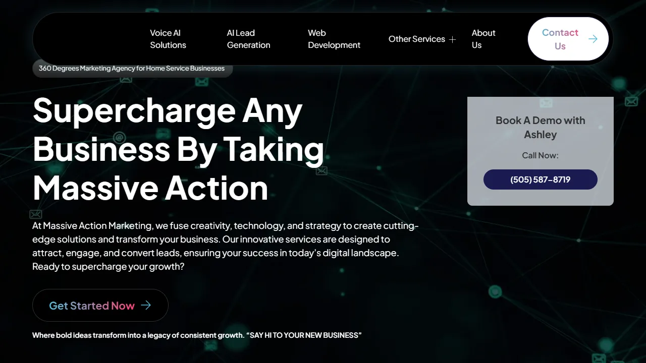 Massive Action Marketing website screenshot