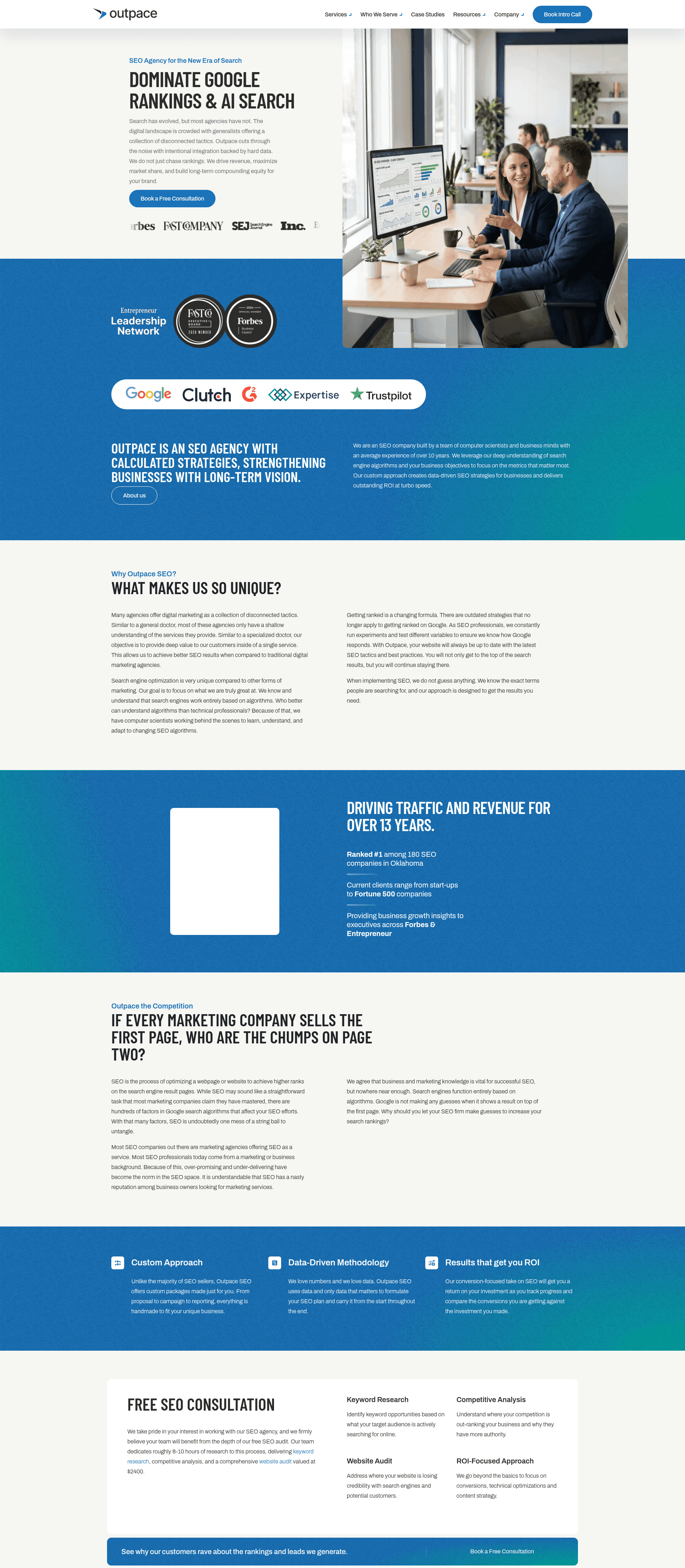 Outpace SEO website screenshot