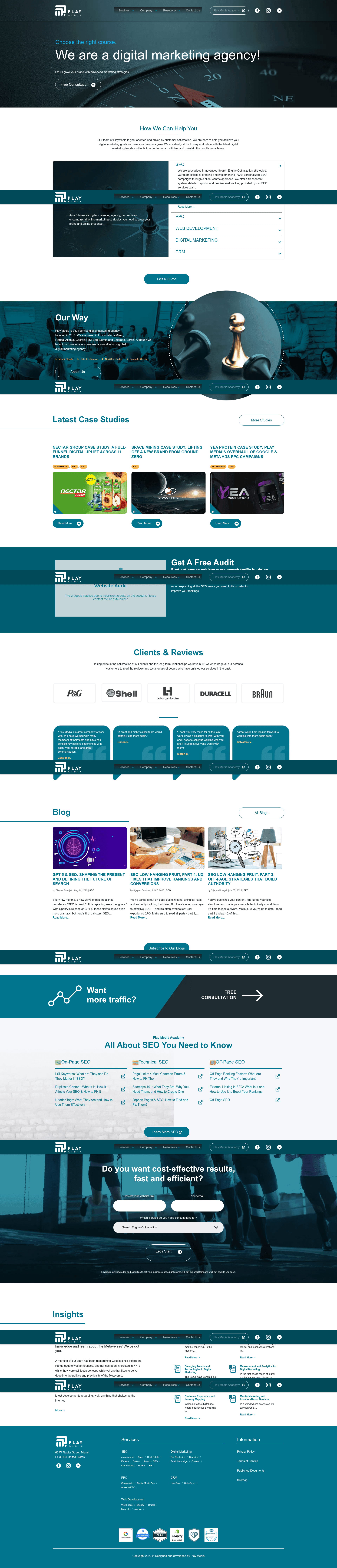 Play Media website screenshot