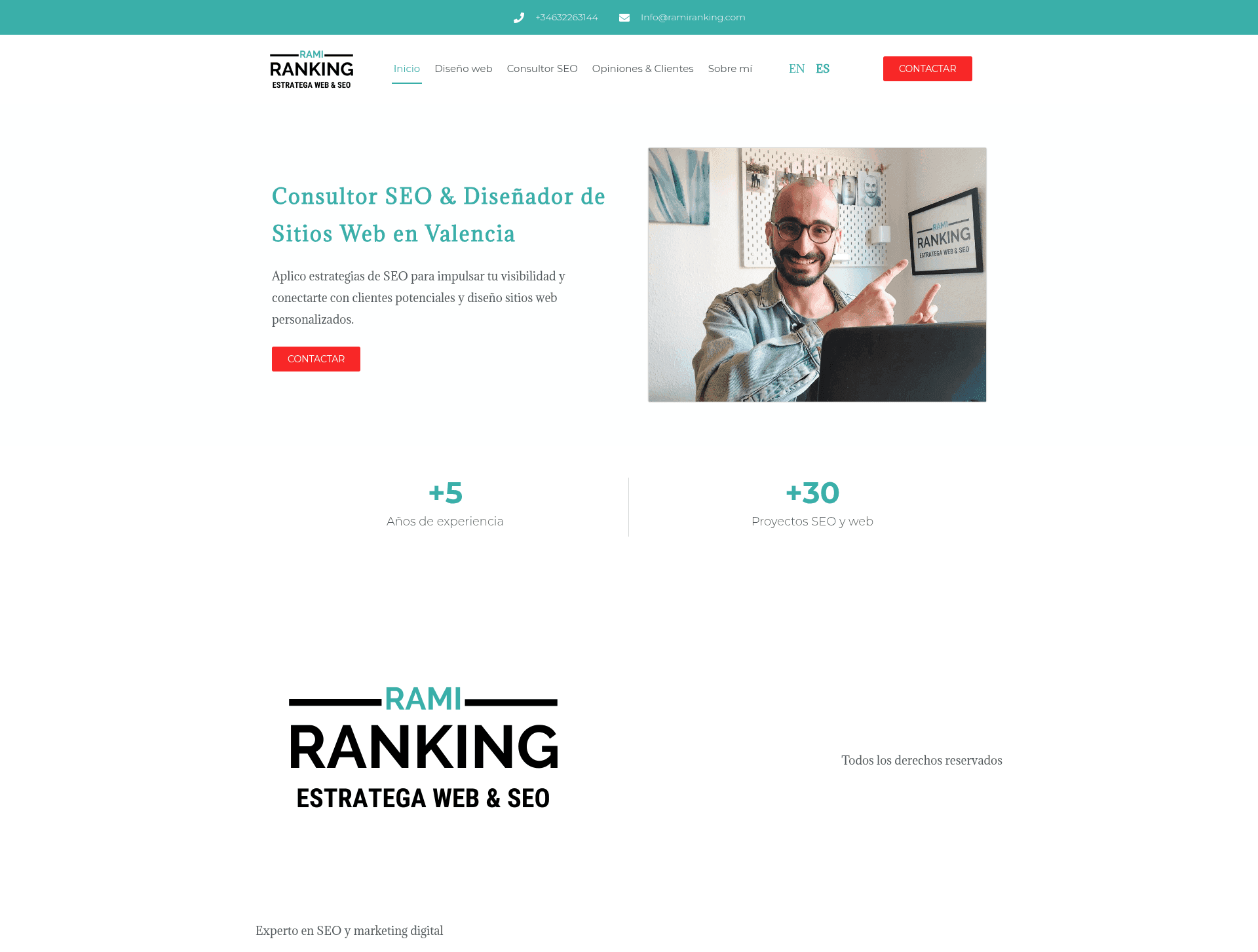 RamiRanking - Diseño Web & Posicionamiento SEO Freelance Valencia website screenshot