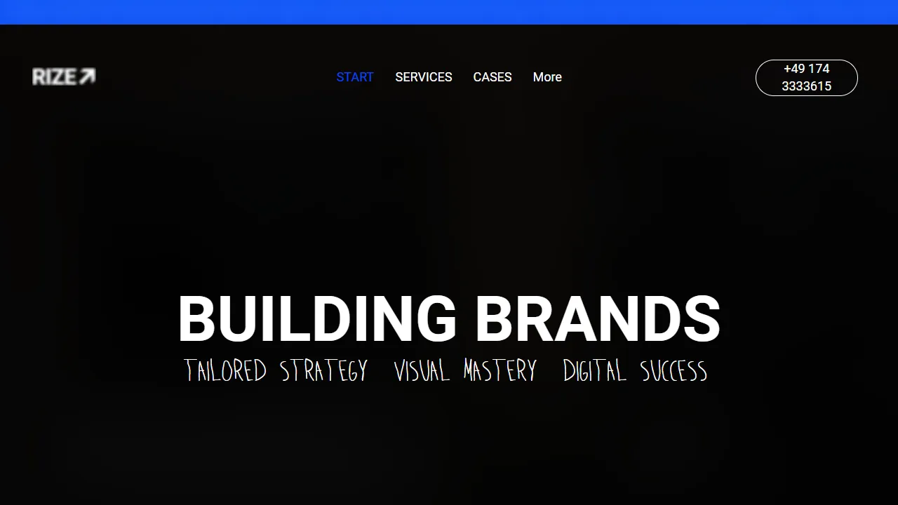Rize Gmbh - Creative Studio Berlin website screenshot